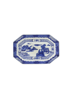 Decorative Blue And White Dish