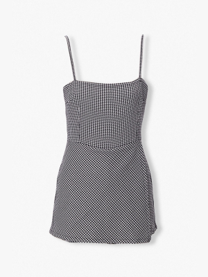 Houndstooth Princess Romper