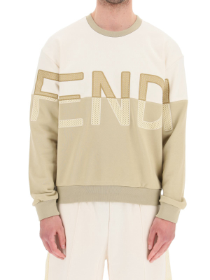 Fendi Two-tone Logo Sweatshirt