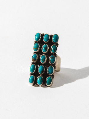 Blue Daisy Native American Ring