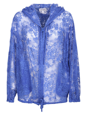 Kenzo Lace Sheer Hooded Jacket