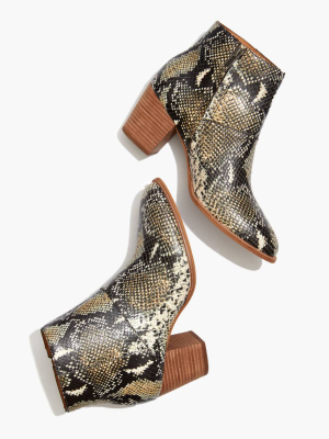 The Rosie Ankle Boot In Snake Embossed Leather