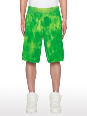 Cotton Shorts With Tie Dye Pattern