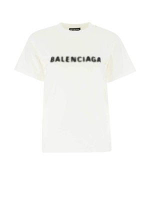 Balenciaga Blurred Logo Print T-shirt