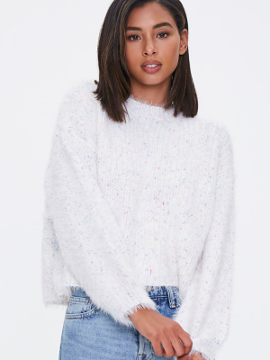 Speckled Fuzzy Knit Sweater