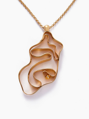 Vintage Whirlpool Necklace - Yellow Gold