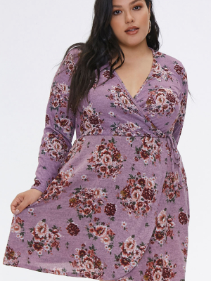 Plus Size Floral Mini Dress