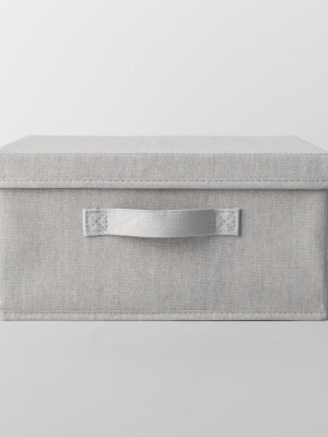 13"x13"x6" Short Fabric Bin With Lid Light Gray - Made By Design™