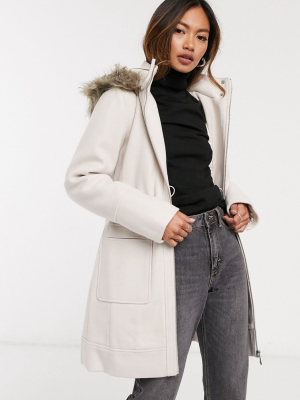 Ever New Formal Parka In Cream