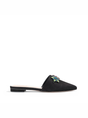 Brisah Embellished Leather Mule