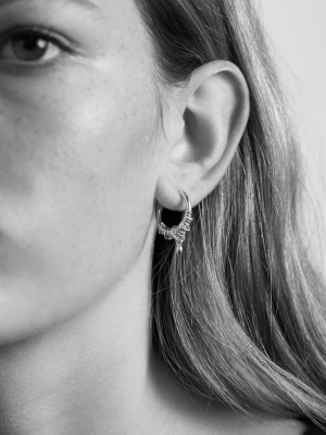 Revival Hoop Charm Earrings Small | Sterling Silver