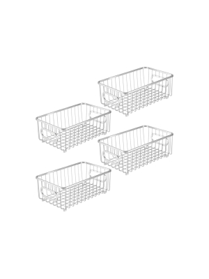 Mdesign Metal Kitchen Pantry Food Storage Basket Bin