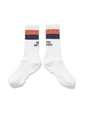 The Women's Be You Not Them Sock - White/navy