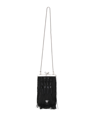 Prada Beaded Fringe Clutch Bag