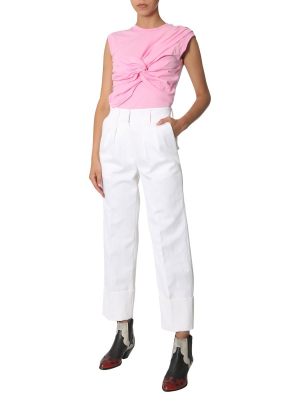 Msgm Straight Cropped Pants