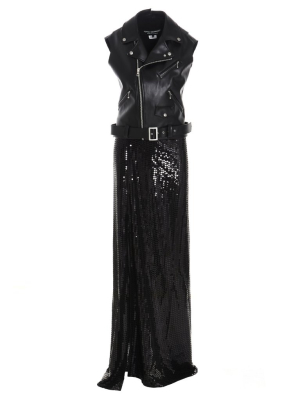 Junya Watanabe Sequin Embellished Panelled Maxi Dress