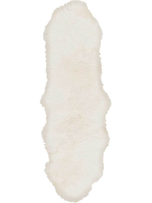 Sheepskin Ivory Runner Rug