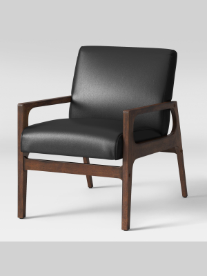 Peoria Wood Armchair Black Ships Flat - Project 62™