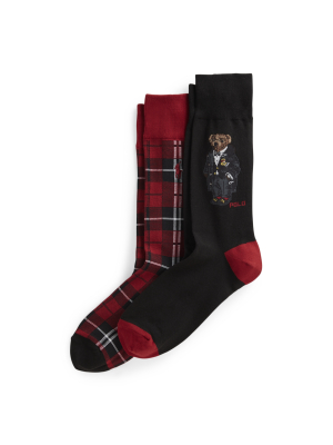 Polo Bear & Tartan Sock 2-pack