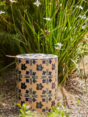 Tile Painted Ceramic Indoor/outdoor Side Table