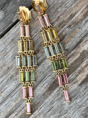 One-of-a-kind Baguette Cascade Earrings