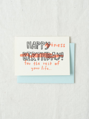 Happiness Birthday Card