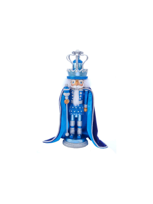 Kurt Adler 17" Hollywood Blue King With Swarovski Nutcracker