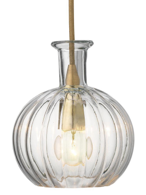 Jamie Young Sophia Carafe Pendant In Clear Glass