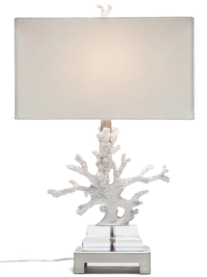 Naia Table Lamp White Faux Coral