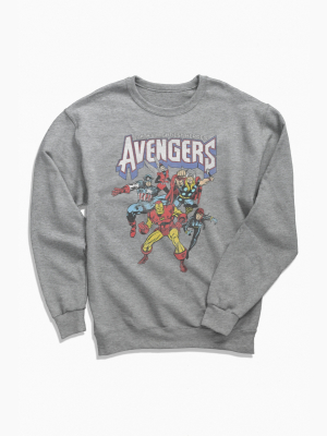 Avengers Retro Comic Crew Neck Sweatshirt