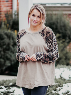 Paige Patterned Sleeve Top