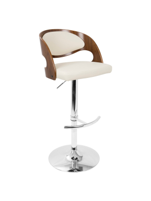 Pino Mid - Century Modern Adjustable Barstool With Swivel - Lumisource