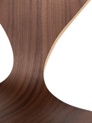 Satine Walnut Wood Bar Stool