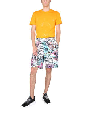 Moschino Graphic Print Drawstring Bermuda Shorts