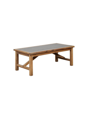 Carly Rustic Coffee Table Brown - Linon