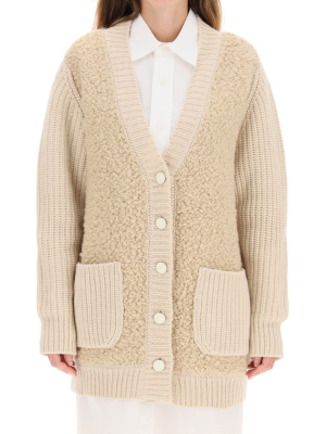 Marni Shearling Knitted Cardigan