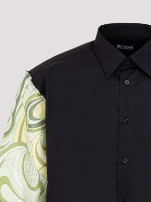 Raf Simons Abstract Patterned Short Sleeve Shirt