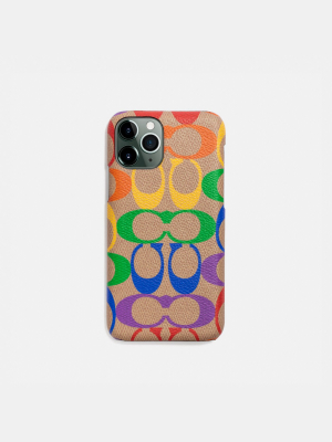 Iphone 11 Pro Case In Rainbow Signature Canvas