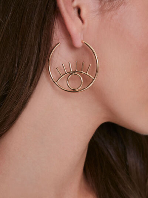 Eye Hoop Earrings