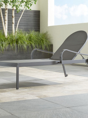 Lanai Charcoal Mesh Chaise Lounge