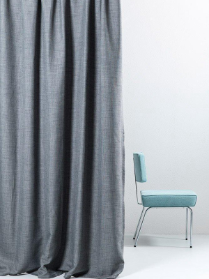 Blackout Curtain Col. Grey - Linen Optic - Extra Wide