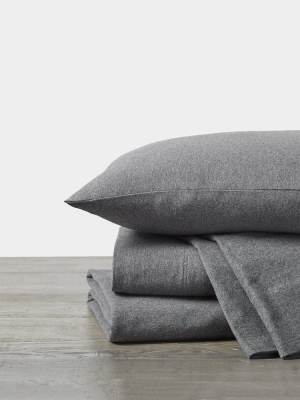 Jersey Envelope Pillowcase Set - Charcoal Heather