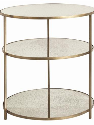 Arteriors Percy Iron Mirror Side Table