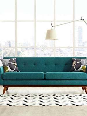 Emory Upholstered Sofa Teal