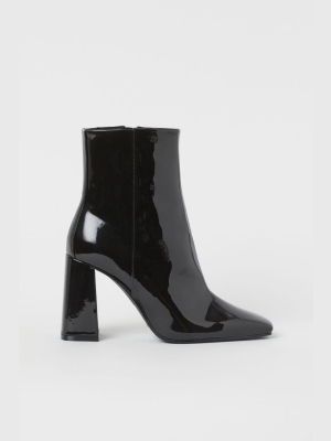 Patent Ankle Boots