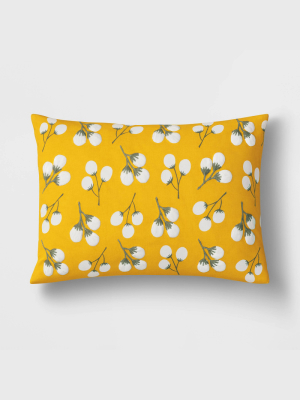 Embroidered Floral Lumbar Throw Pillow Yellow - Opalhouse™