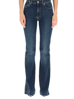 Alexander Mcqueen High Waist Flare Jeans