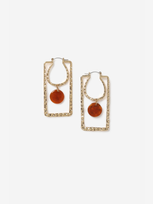 **open Hoop Drop Earrings