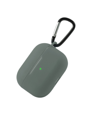 Insten Silicone Protective Case With Carabiner Clip Compatible With Apple Airpods Pro, Green