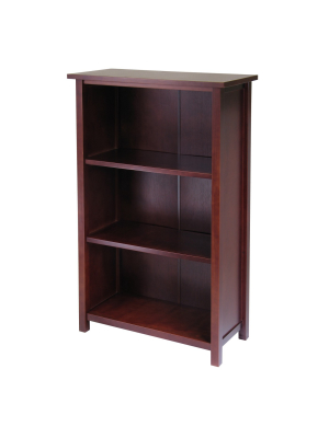 42.99" 4 Tier Milan Storage Shelf Or Bookshelf Medium Walnut - Winsome